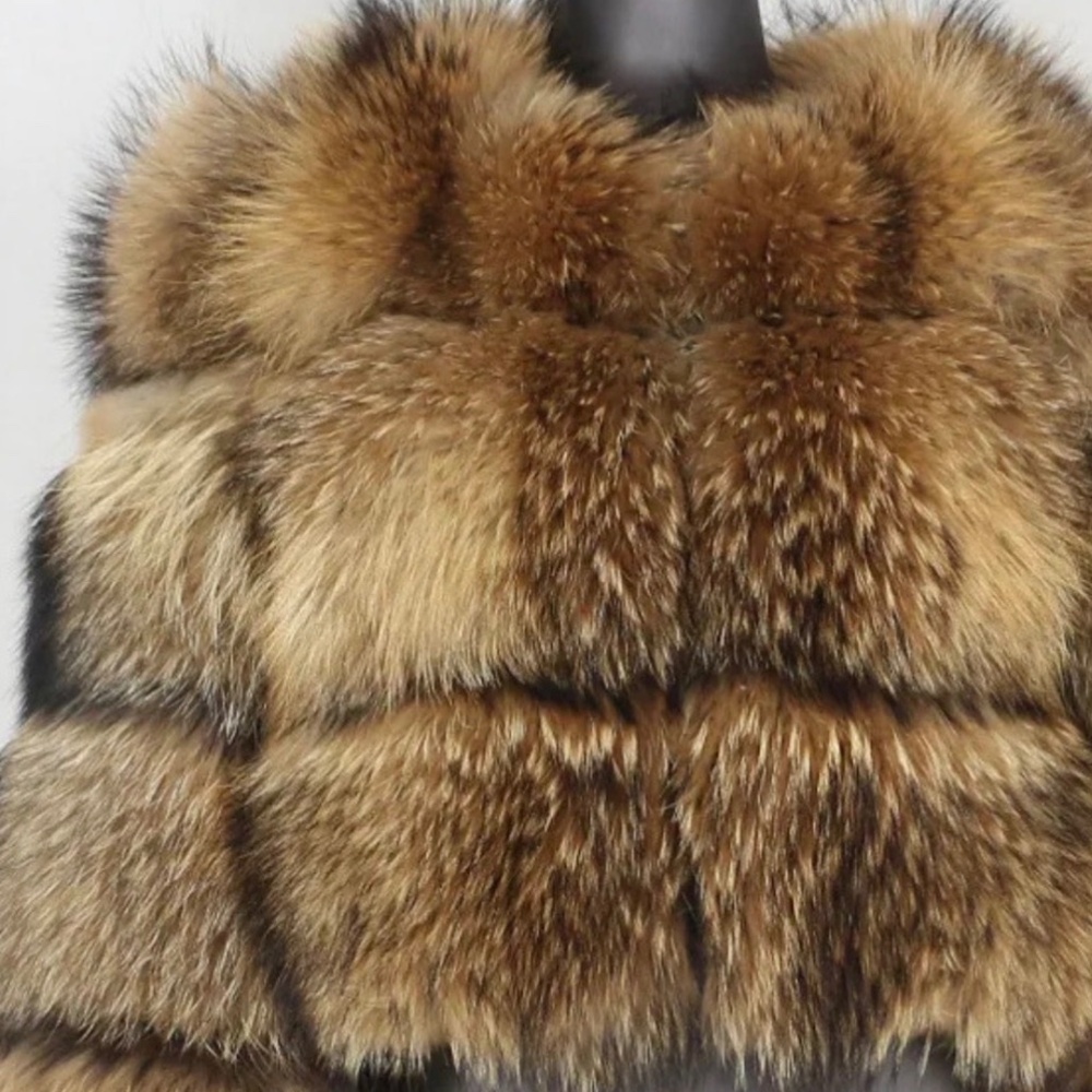 FAUX FUR JACKET - Brown